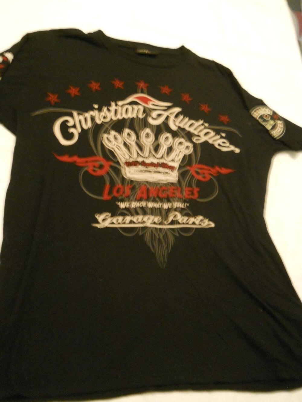 Christian Audigier Shirts | Christian Audigier Garage Parts S/S T-Shirt ~Men's L